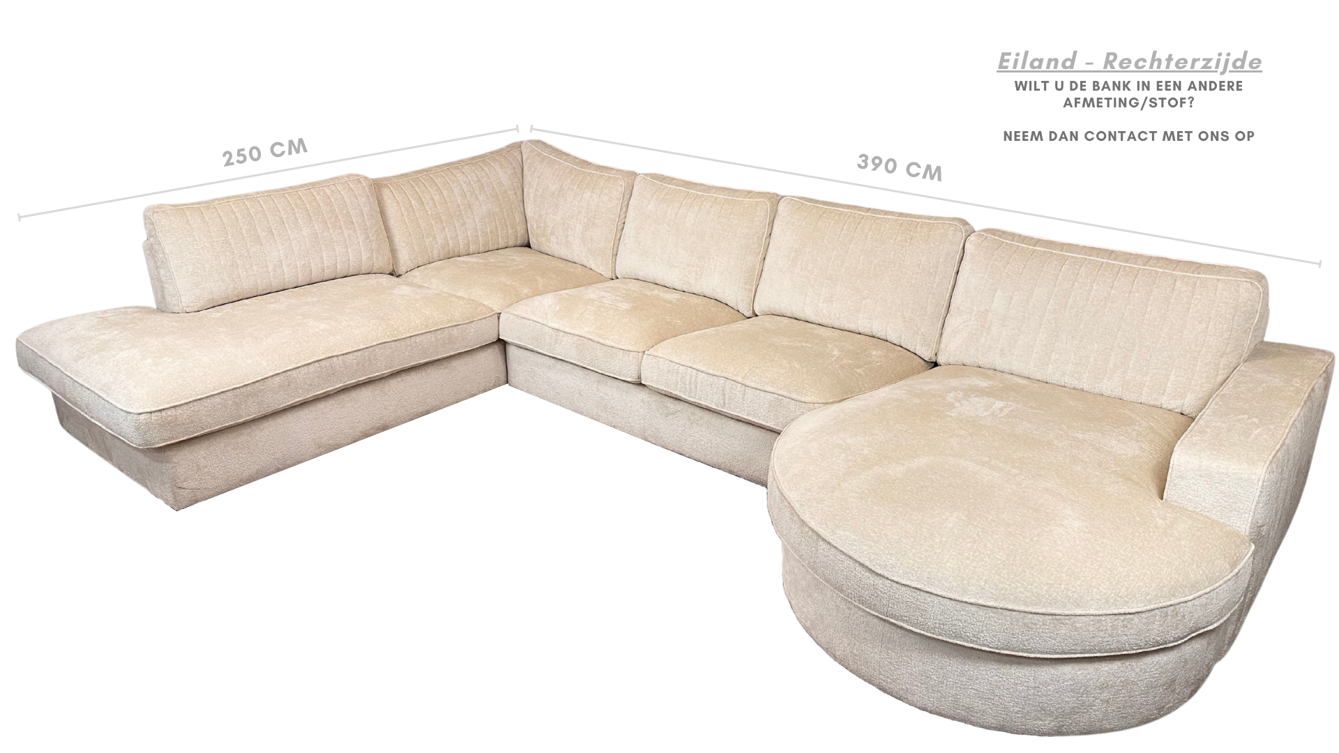 U-Bank Scott - Ronde Lounge - Crème