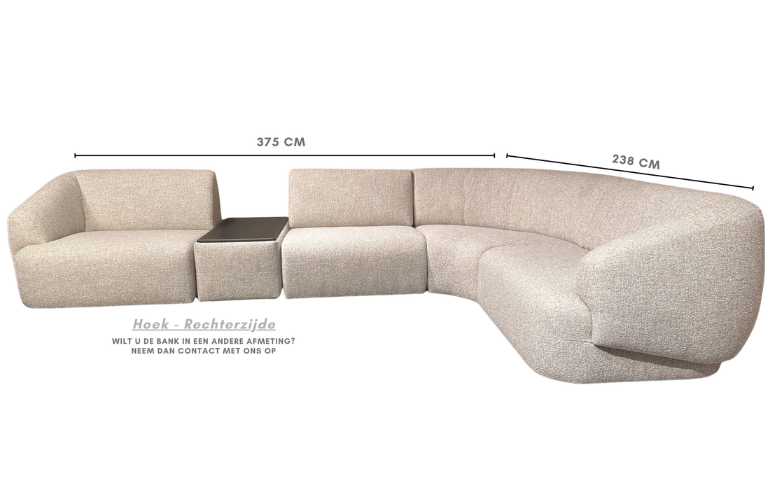Hoekbank Satomi - Bouclé stof