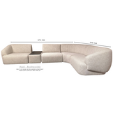 Hoekbank Satomi - Bouclé stof