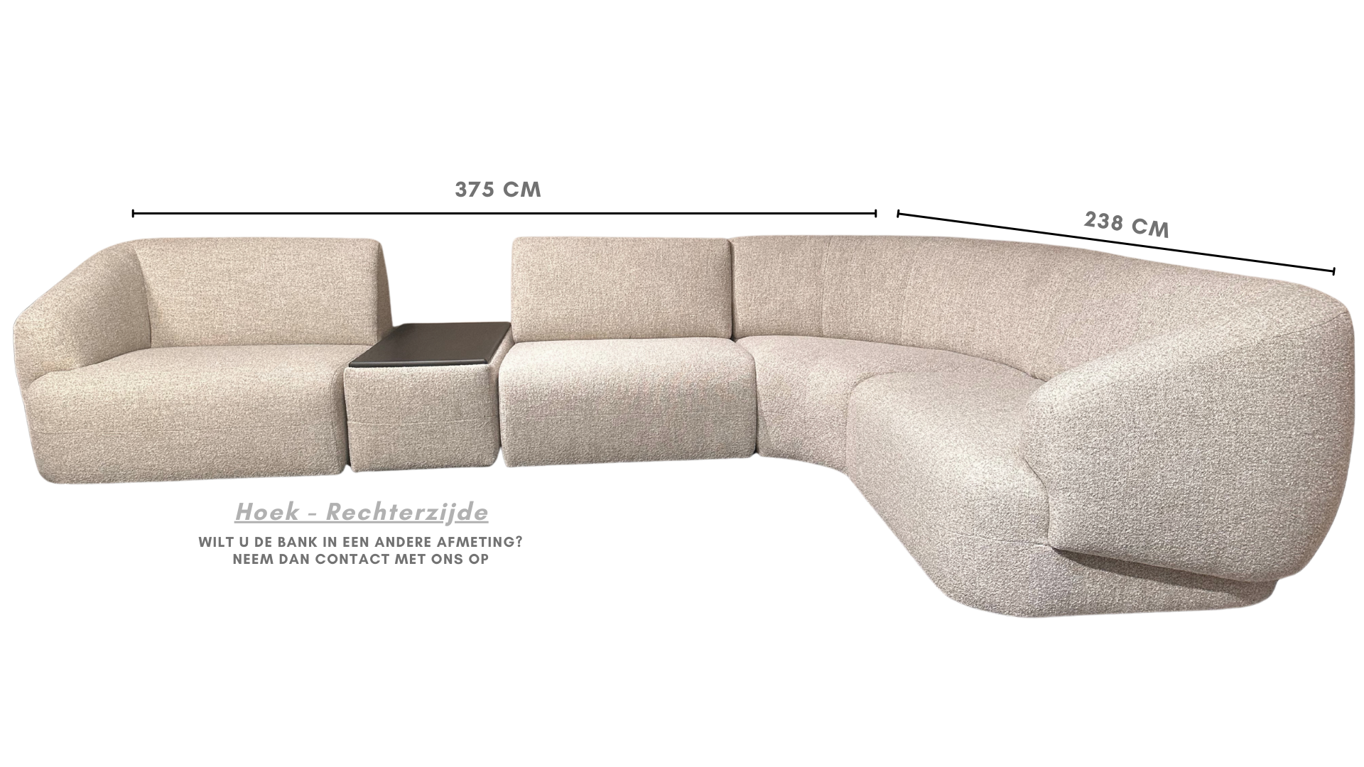 Hoekbank Satomi - Bouclé stof