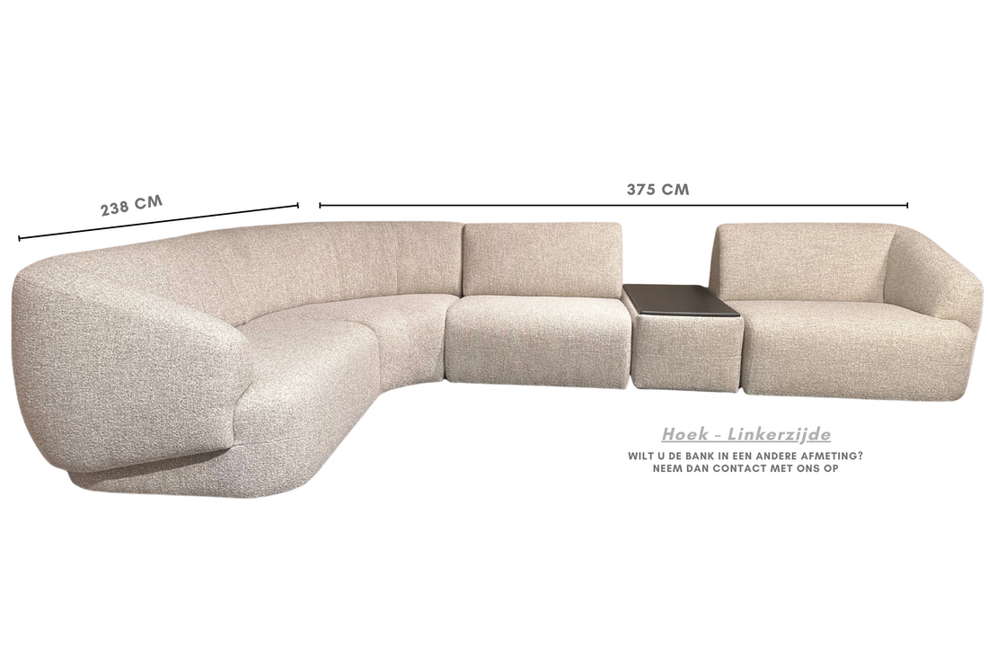 Hoekbank Satomi - Bouclé stof