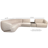 Hoekbank Satomi - Bouclé stof