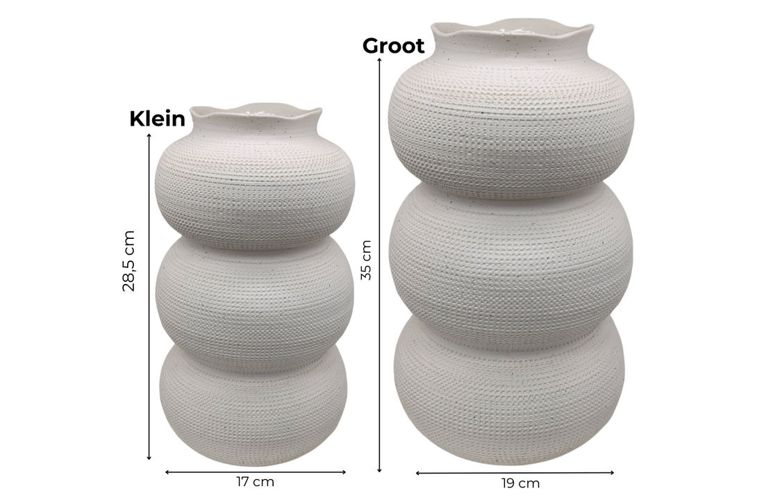 Vaas Zenith | Japandi Off - White | Kies je formaat