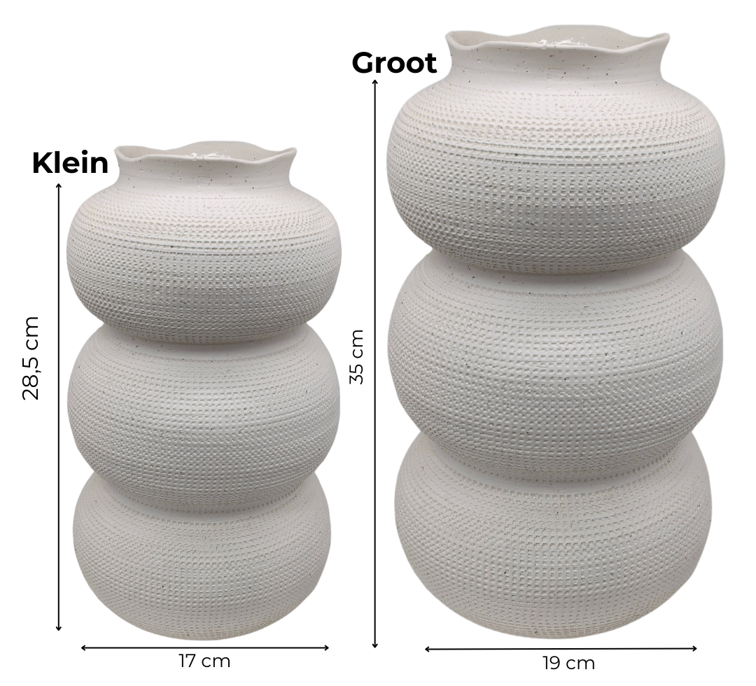 Vaas Zenith | Japandi Off - White | Kies je formaat