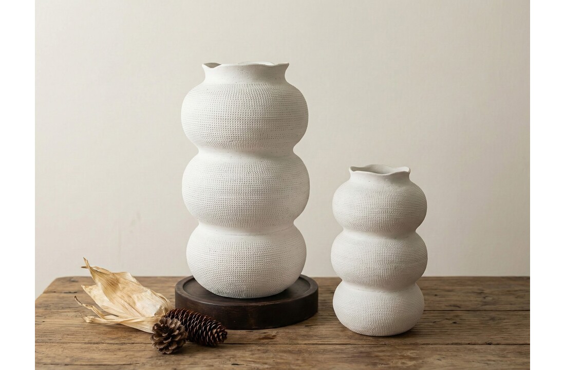 Vaas Zenith | Japandi Off - White | Kies je formaat