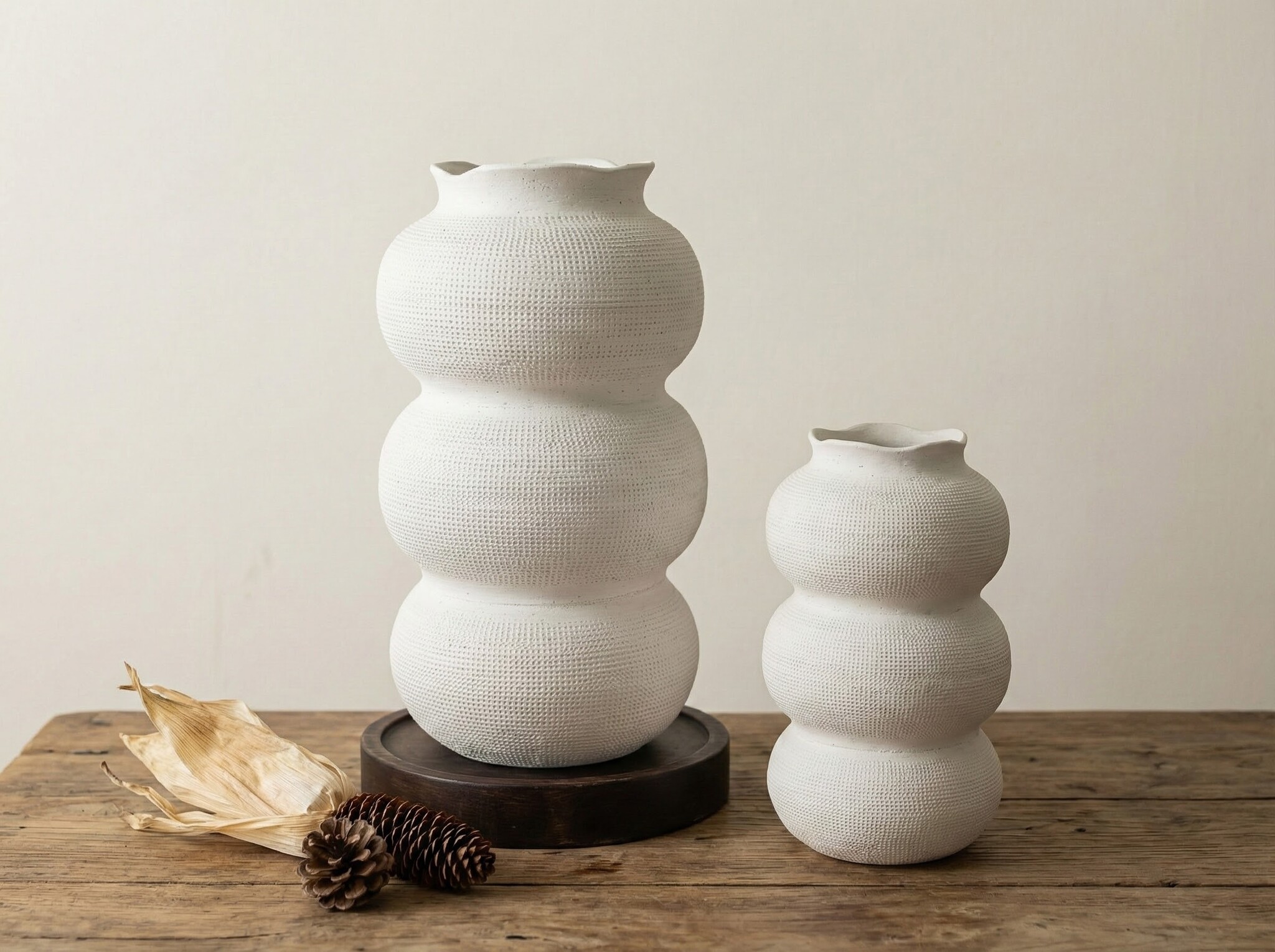 Vaas Zenith | Japandi Off - White | Kies je formaat