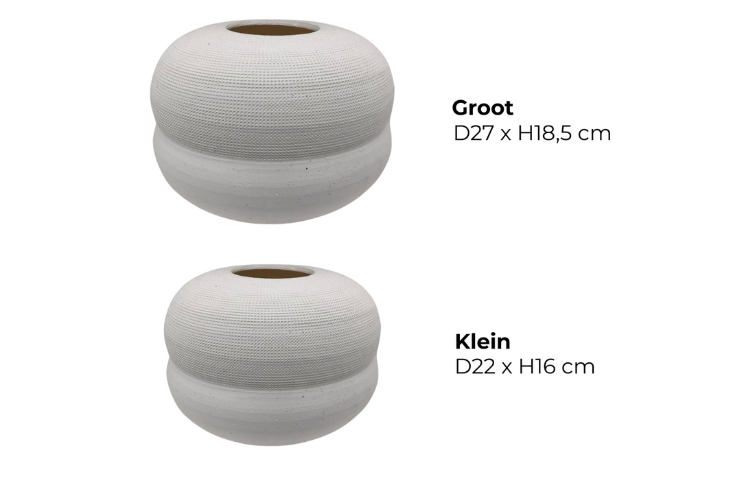 Vaas Zenith III | Japandi Off - White  | Kies je formaat