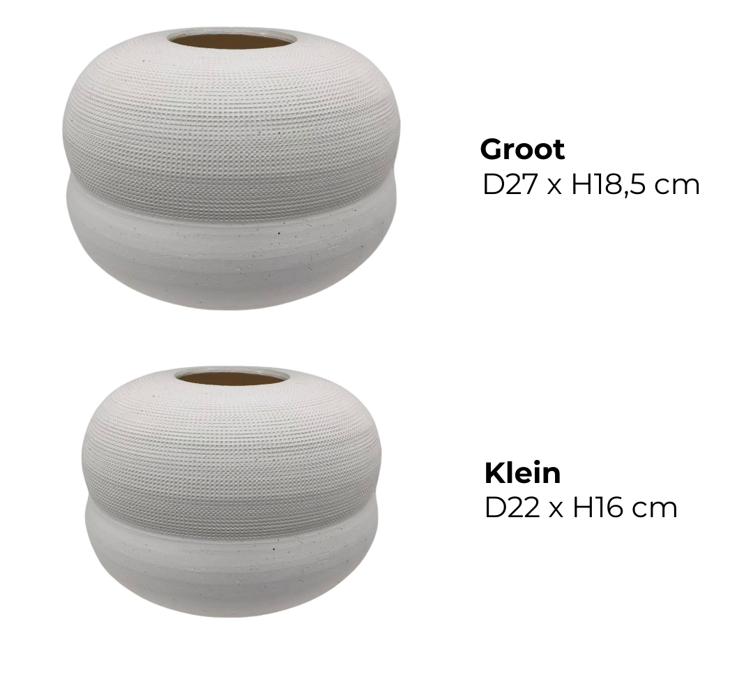 Vaas Zenith III | Japandi Off - White  | Kies je formaat