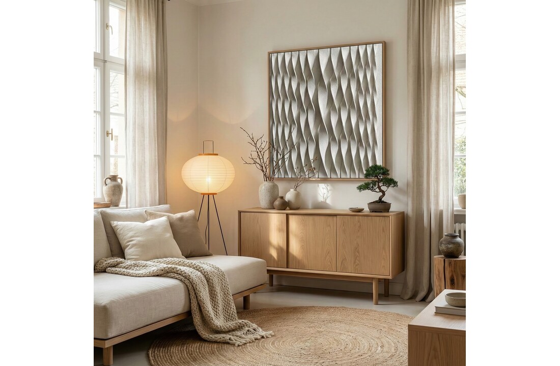 3D Reliëf Schilderij Wabi Sabi - Jade