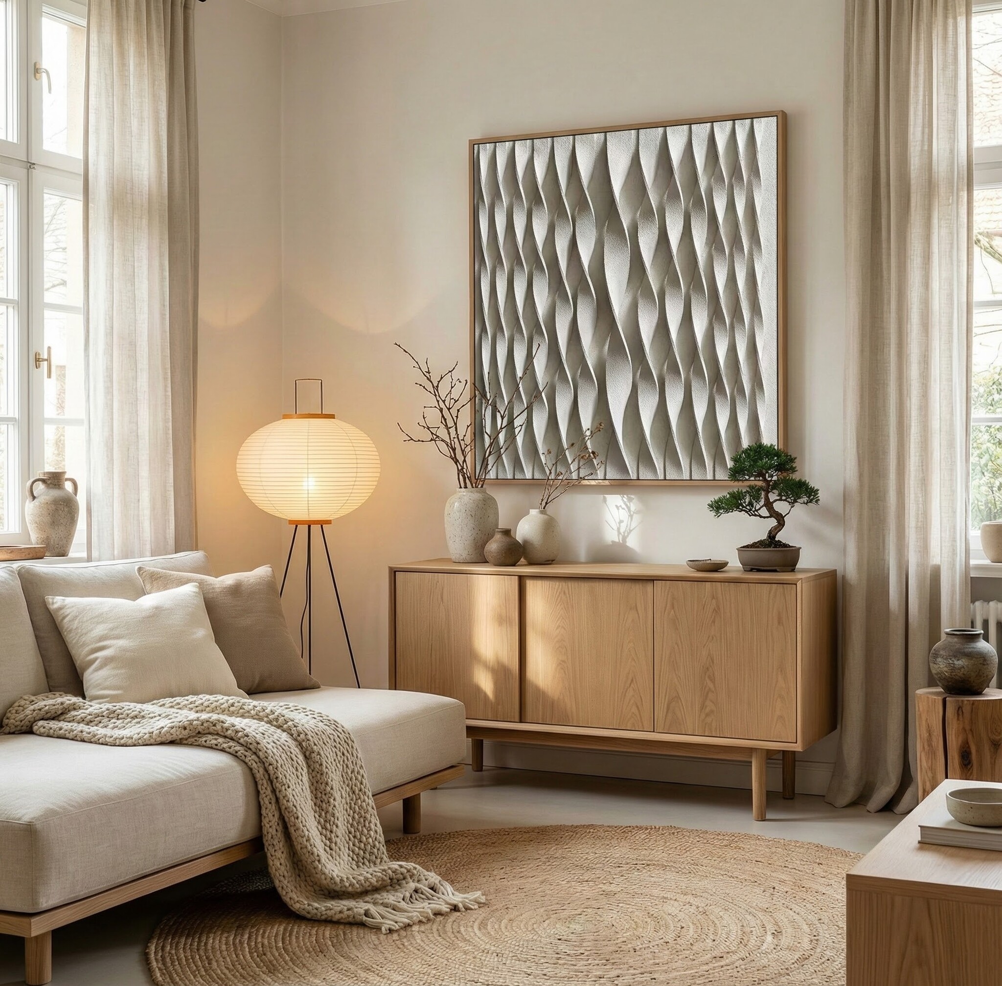 3D Reliëf Schilderij Wabi Sabi - Jade