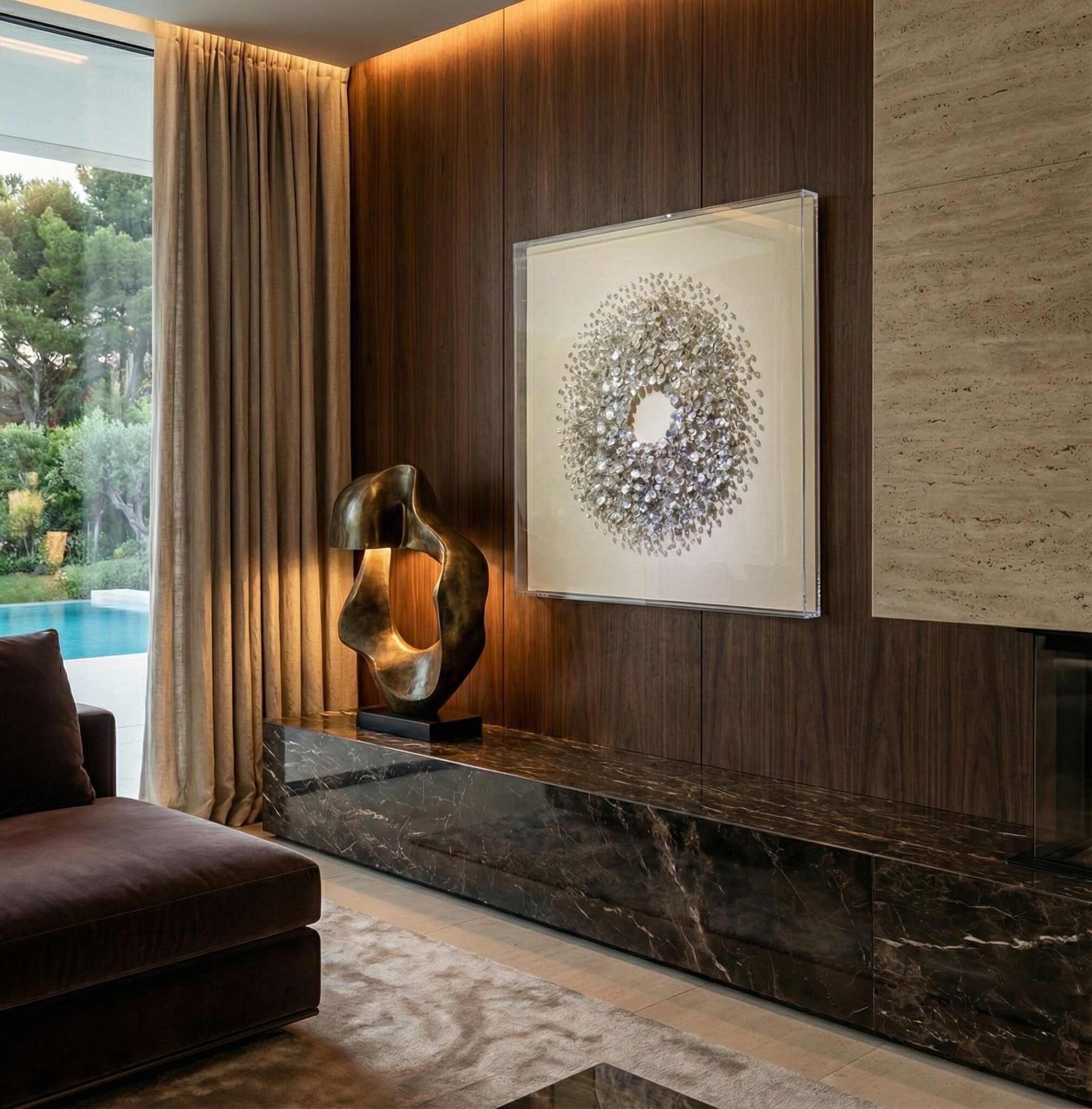 Shell Serenity - Kunstwerk - 100 x 100 cm