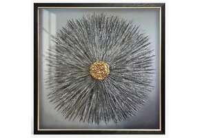 Golden Sunburst - 3D Kunstwerk