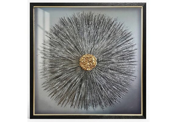 Golden Sunburst - 3D Kunstwerk