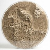 Leather Infinity - Kunstwerk - Taupe Bruin - Ø 100 cm