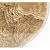 Leather Infinity - Kunstwerk - Goud - Ø 100 cm