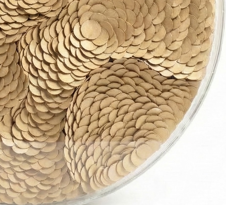 Leather Infinity - Kunstwerk - Goud - Ø 100 cm