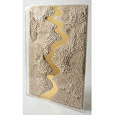 Leather River - Kunstwerk - Beige - 80 x 120 cm