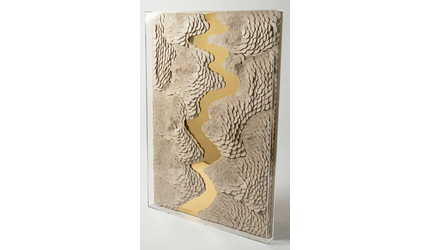 Leather River - Kunstwerk - Beige