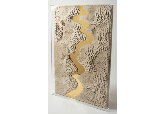 Leather River - Kunstwerk - Beige