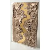 Leather River - Kunstwerk - Taupe Bruin - 80 x 120 cm