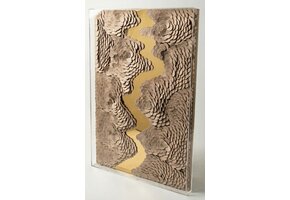 Leather River - Kunstwerk - Taupe Bruin