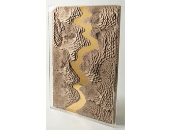 Leather River - Kunstwerk - Taupe Bruin