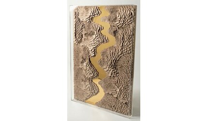 Leather River - Kunstwerk - Taupe Bruin