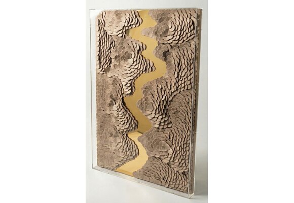 Leather River - Kunstwerk - Taupe Bruin