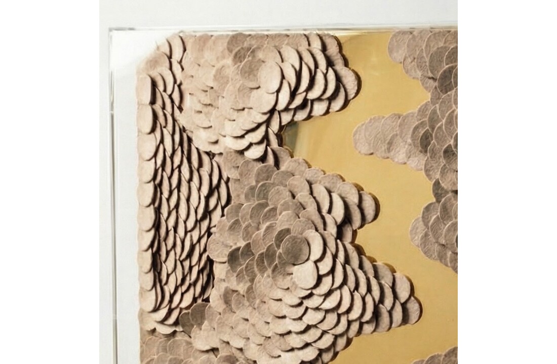 Leather River - Kunstwerk - Taupe Bruin - 80 x 120 cm