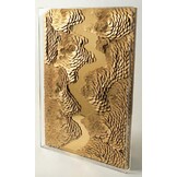 Leather River - Kunstwerk - Goud - 80 x 120 cm