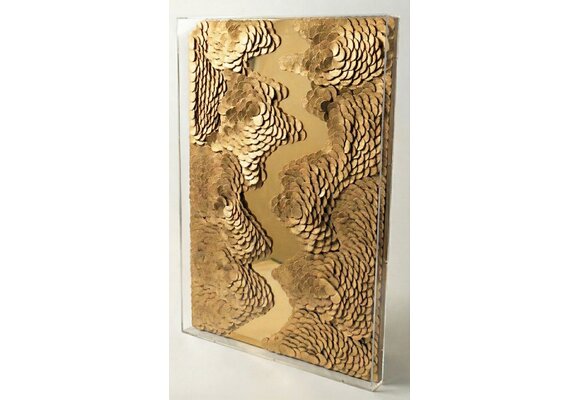 Leather River - Kunstwerk - Goud