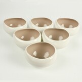 Barles Kommenset - Wit/Taupe | 6 stuks