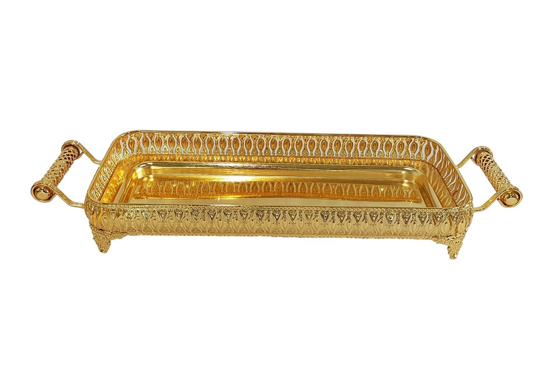 Dienblad Zahra - Goud | 64 x 22 x 8 cm