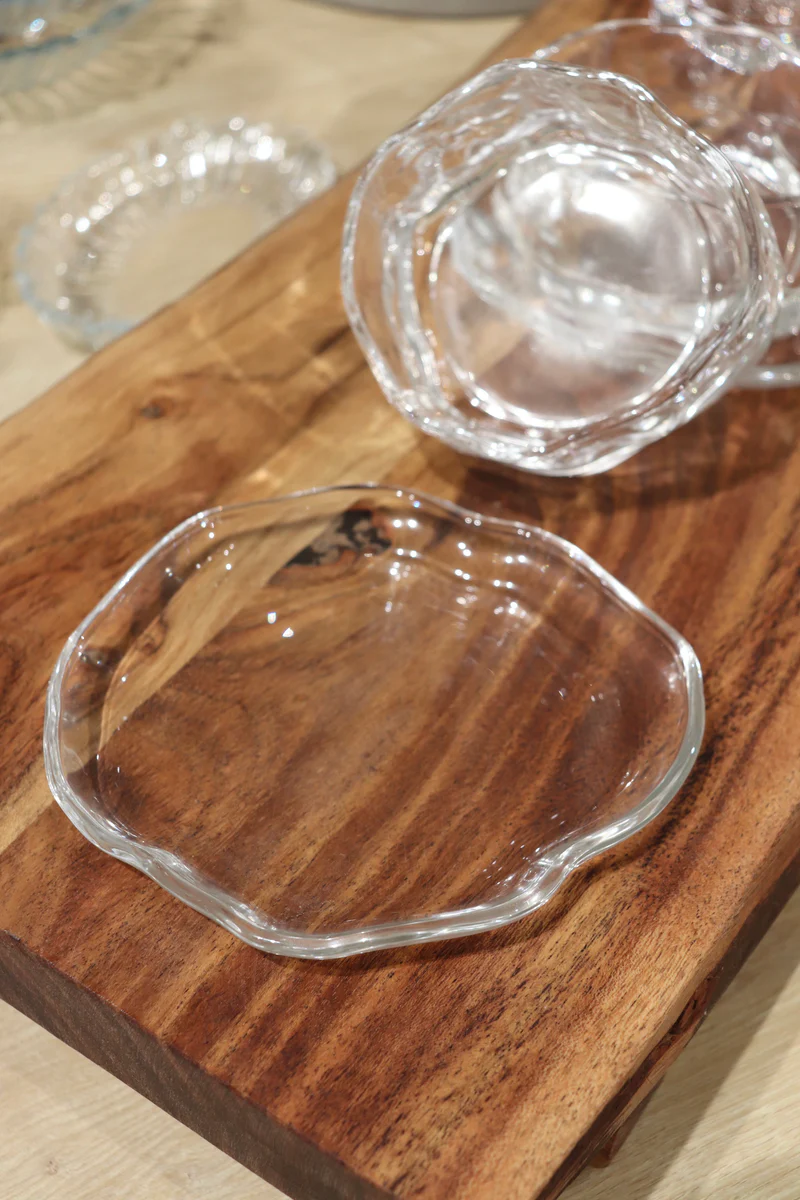 Wavy schaaltjes met onderzetters - 12 delig