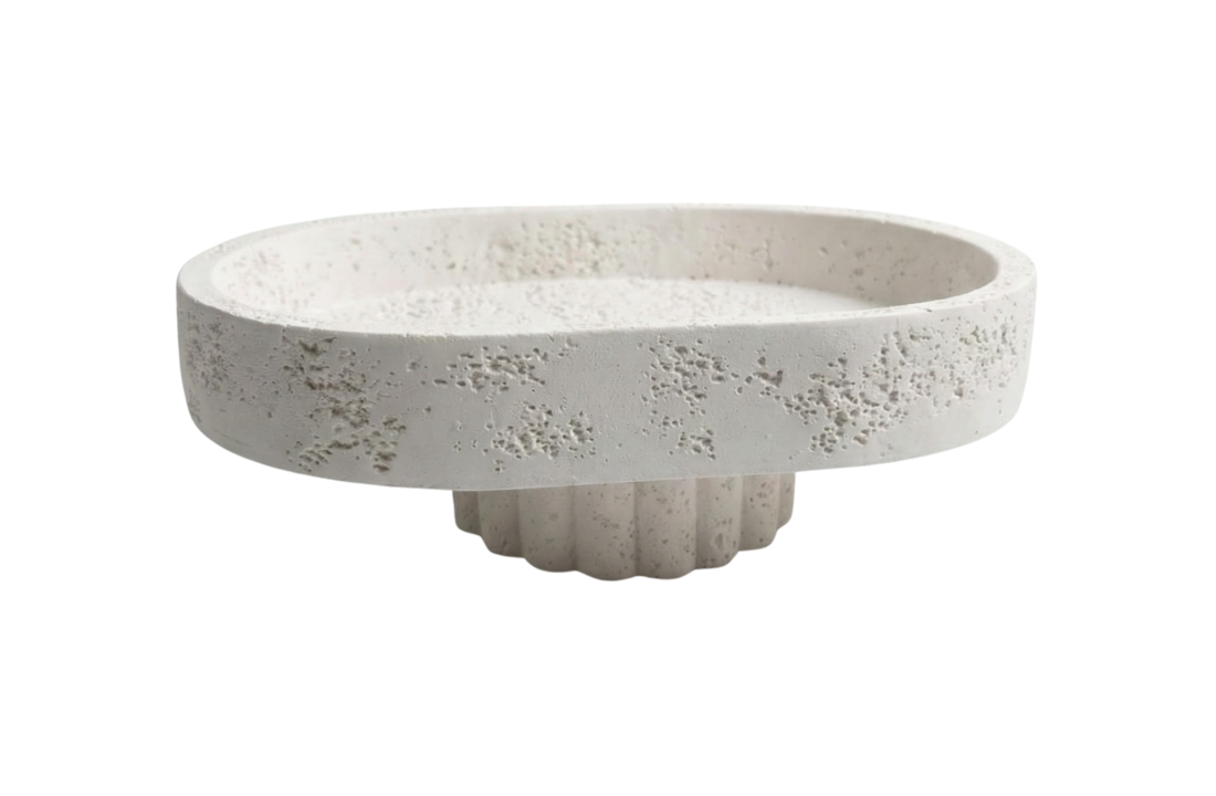 Serveerschaal op voet Barletta - Ovaal