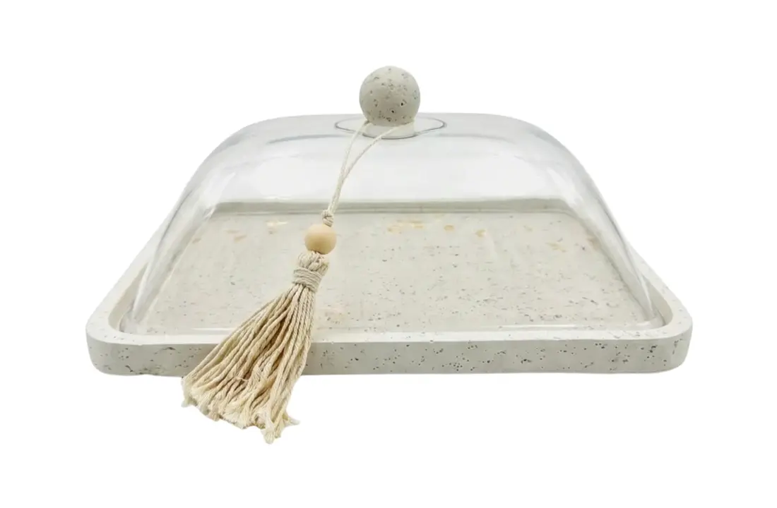 Serveerstolp Barletta - rechthoekig - inclusief decoratieve kwast