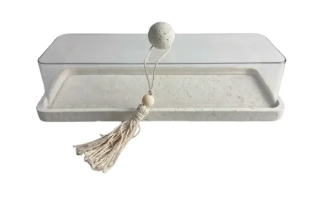 Serveerstolp Barletta - rechthoekig - smal - inclusief decoratieve kwast