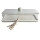 Serveerstolp Barletta - rechthoekig - smal - inclusief decoratieve kwast