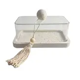 Serveerstolp Barletta - rechthoekig - smal - inclusief decoratieve kwast