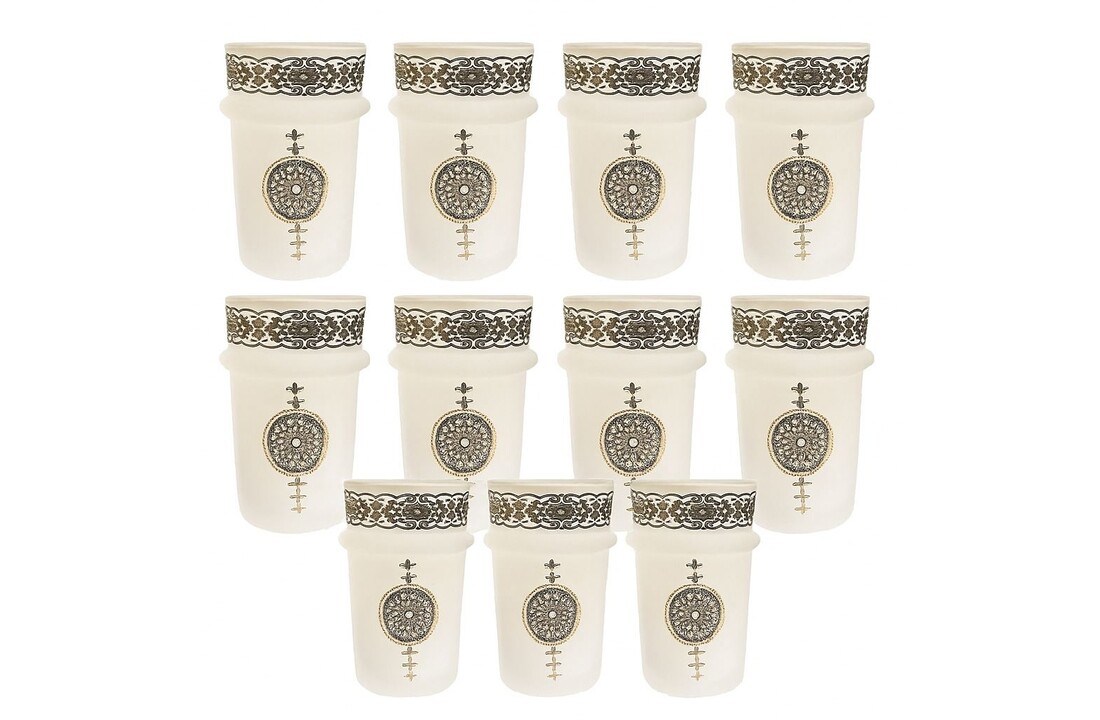 Marokkaanse Theeglazen Malaki - Zilver | set van 12