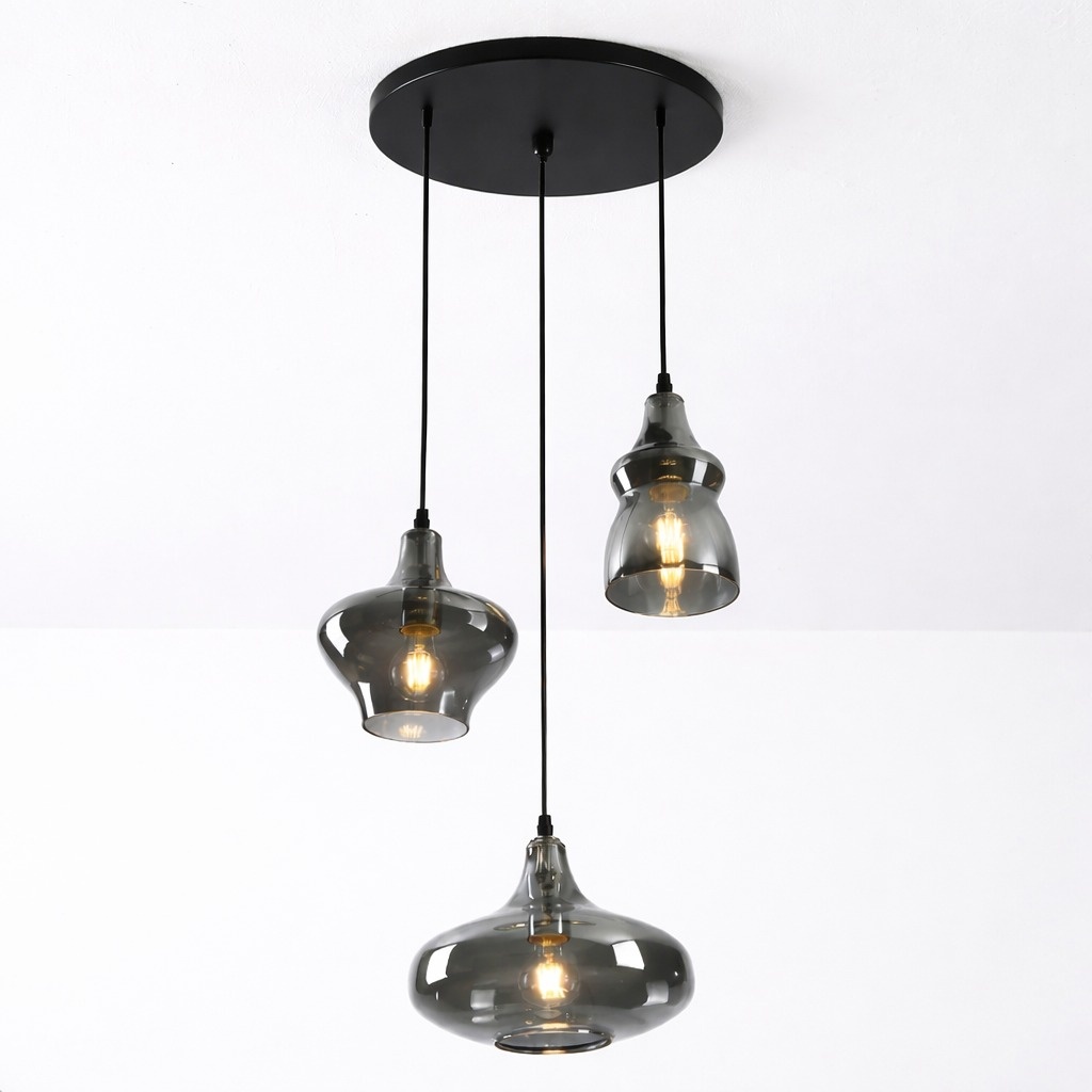Hanglamp Nimbus Smoking glass 3 lichts