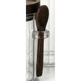 Luxe Ribbelglas Voorraadpotten met Houten Lepel| 3 - delig - 10/12/15cm hoogte