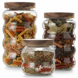 Luxe Acaciahout Voorraadpotten Sydney | 3 - delig  - 9/12/15 cm hoogte