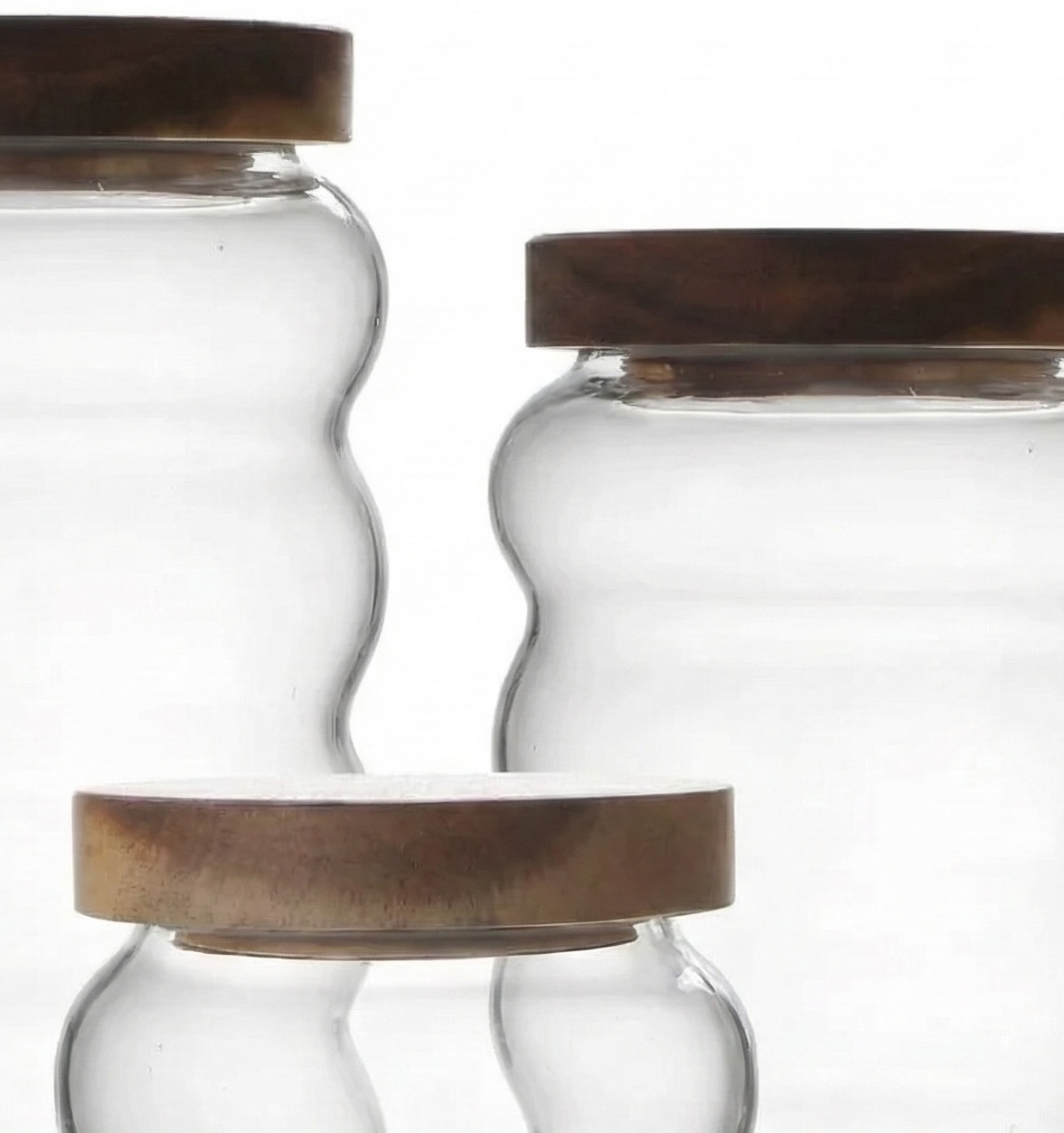 Luxe Acaciahout Voorraadpotten Sydney | 3 - delig  - 9/12/15 cm hoogte