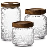 Luxe Acaciahout Voorraadpotten Victoria | 3 - delig  - 8/11/14 cm hoogte