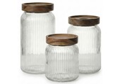 Luxe Acaciahout Voorraadpotten Melbourne | 3 - delig