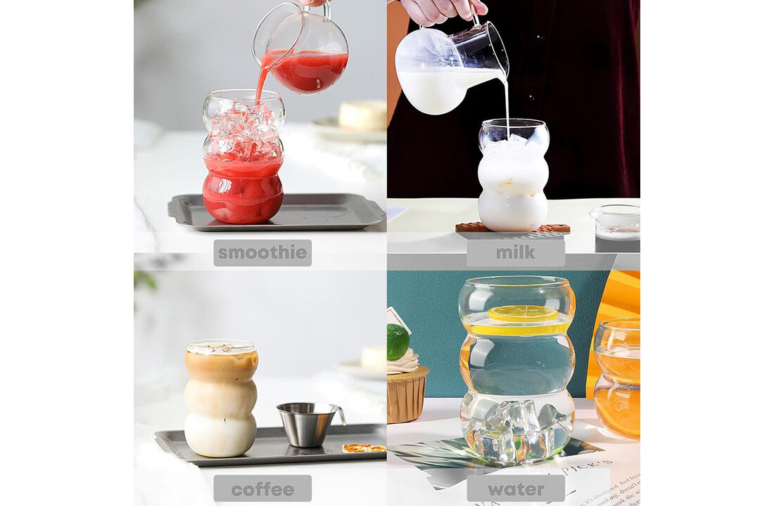 Drinkglas Murby - 600 ml - met rietje en houtendeksel