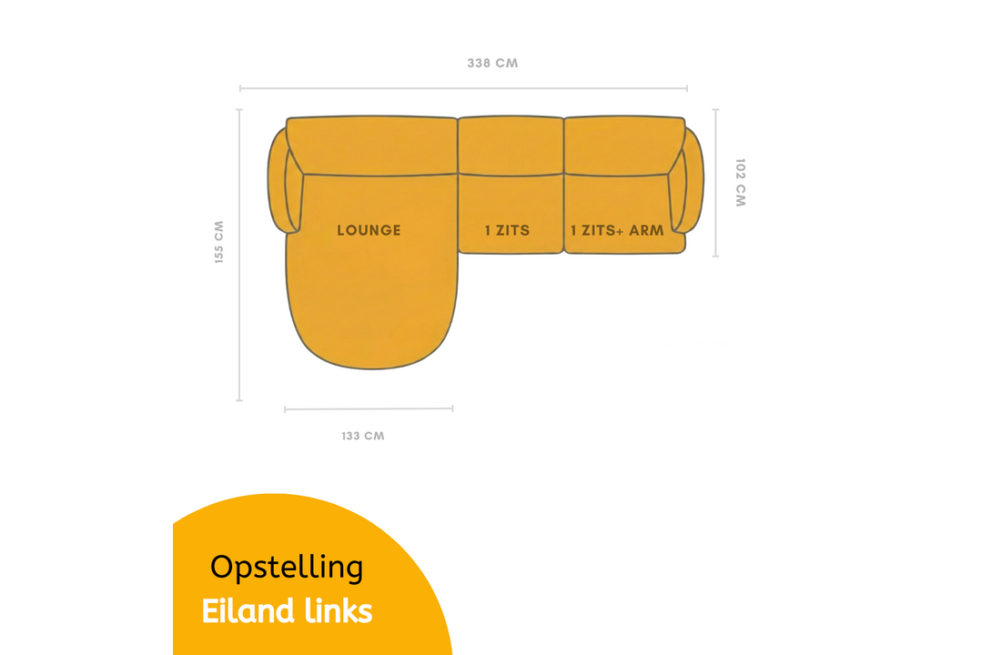 Loungebank Cremona 02 Beige - Pocketvering