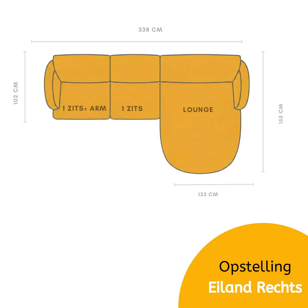 Loungebank Cremona 02 Beige - Pocketvering