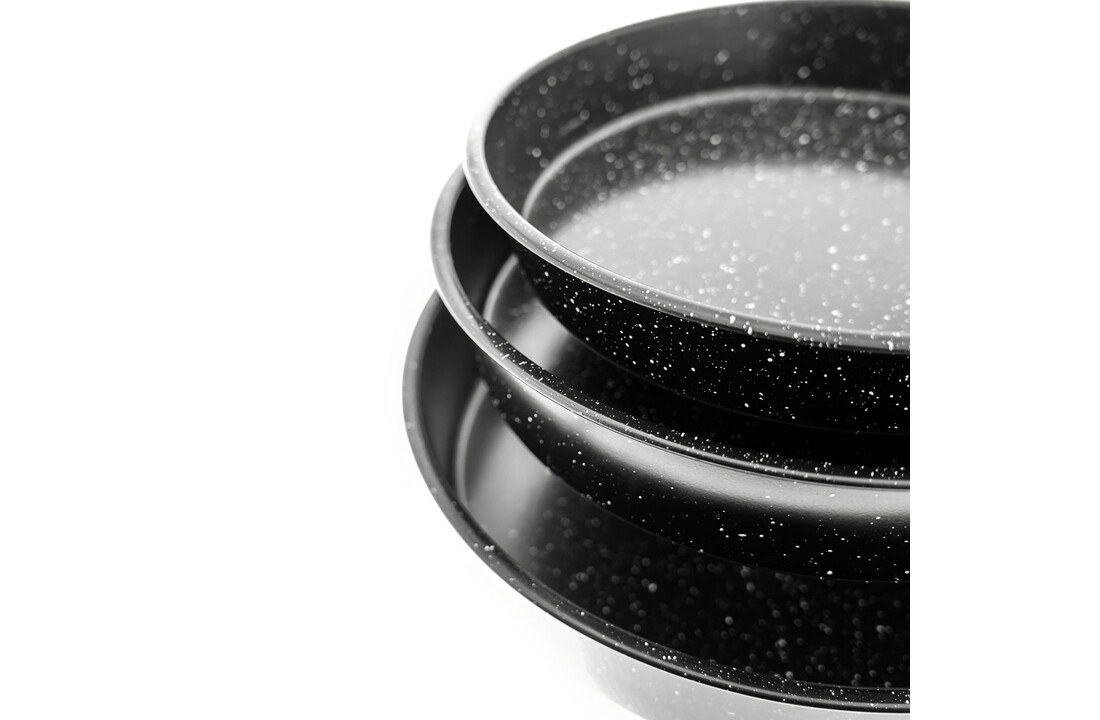 Ovenschaal Graniet - Zwart - 3 delig - 28/32/36 cm